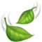 Leaf Fluttering in Wind emoji on Apple